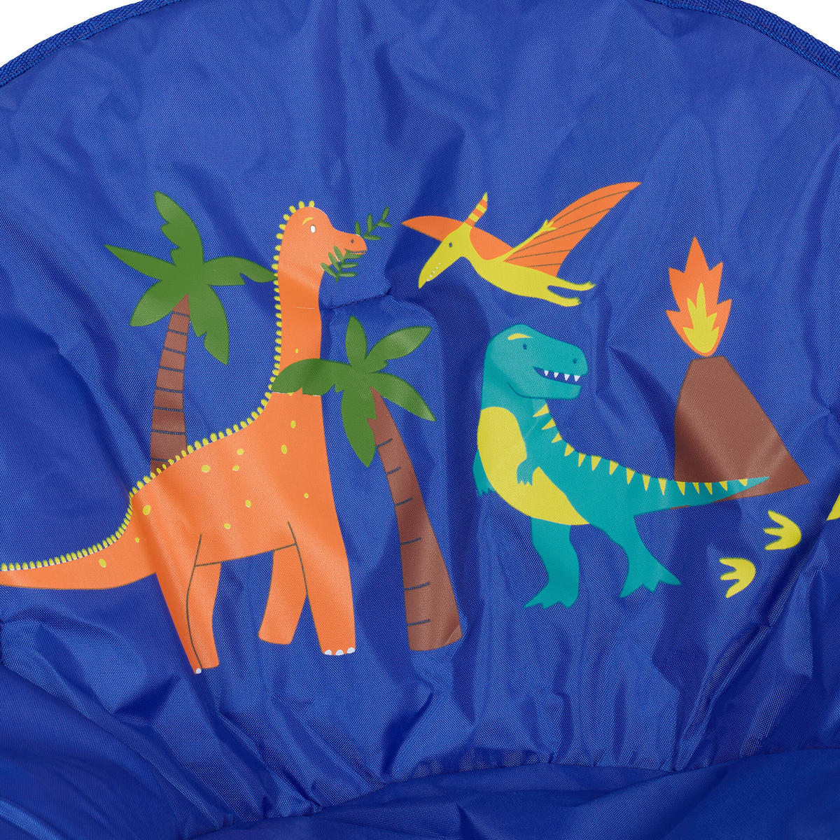 KINDERSESSEL Mehrfarbig klappbar Dino - Blau, Kunststoff/Textil (50/47/48cm) - Relaxdays