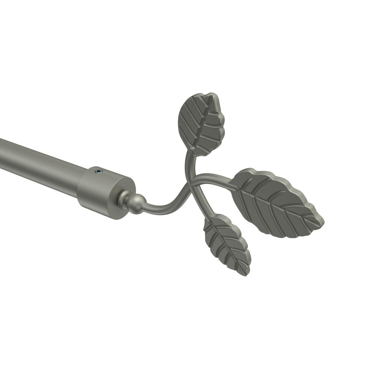 ENDSTÜCKE FÜR GARDINENSTANGEN 16 mm Ø, Alessia Chrom matt, Packung 2 Stück - Chromfarben/Nickelfarben, Metall (13.4/9.4/9.4cm) - INTERDECO