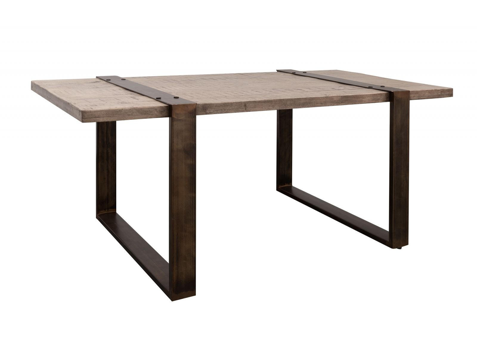 ESSTISCH Mango 170x90x76 braun lackiert HEAVY INDUSTRY #203 - Braun, Holz (170/90/76cm) - Massivmoebel24
