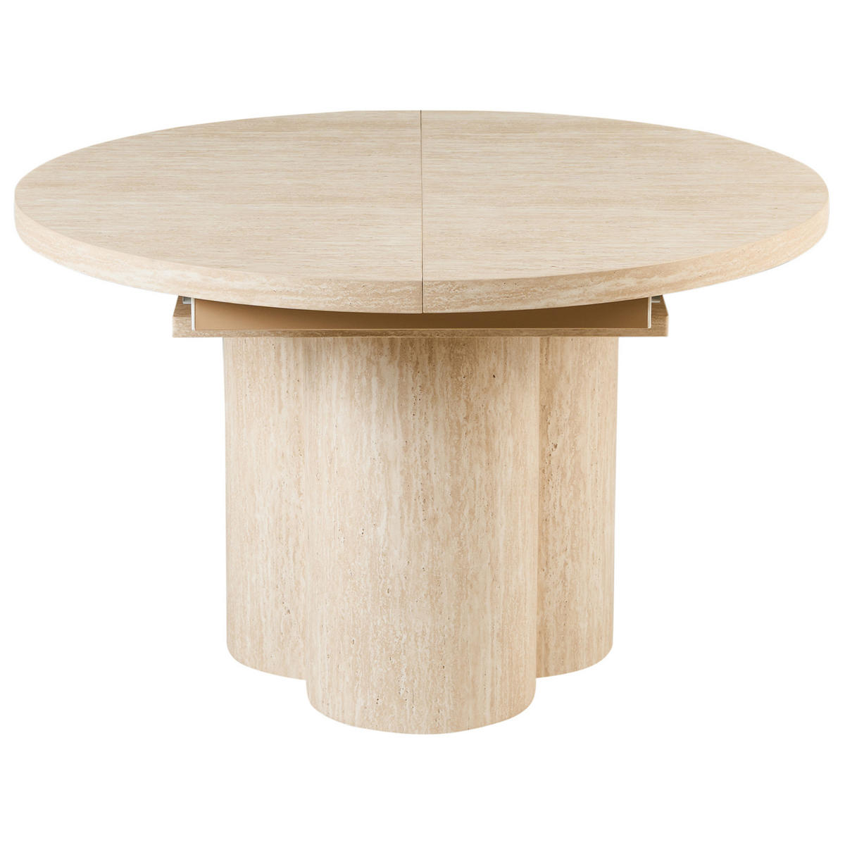 AUSZIEHBARER Braun Moraine - Braun, Holzwerkstoff (120/120/76cm) - Beliani