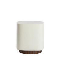 BEISTELLTISCH Seddon Weiß Ø37/40 cm - Weiß, Holz (37/34/40cm) - Light & Living