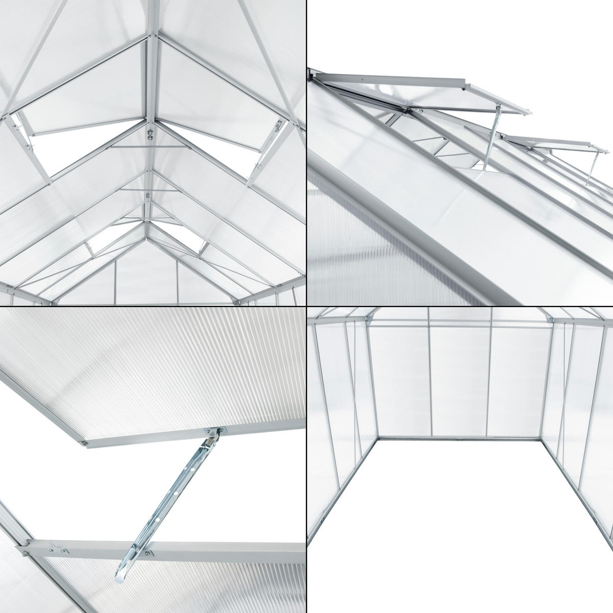 TREIBHAUS Oisterwijk - Transparent, Kunststoff/Metall (370/195/190cm) - [en.casa]