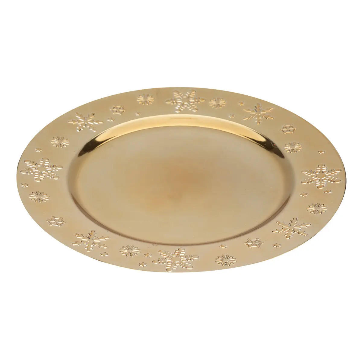 UNTERTELLER Weihnachten Ø 33 cm - Goldfarben, Kunststoff (33cm) - Atmosphera Createur d´interieur