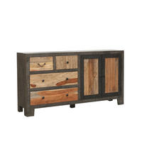 SIDEBOARD Erik Mangoholz Mehrfarbig 88x40x165cm - Multicolor, Holz (40/88/40cm) - DELUKE