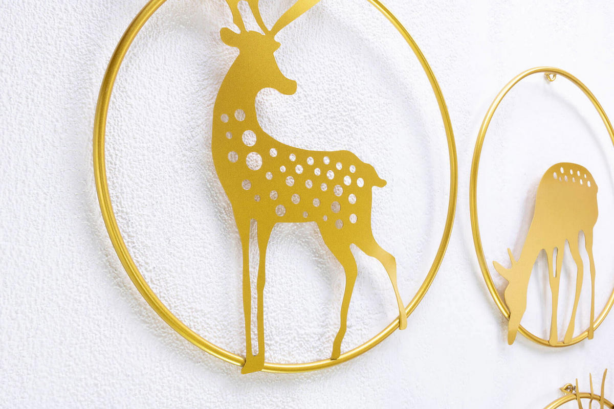 WANDDEKO Gold 86/72 cm - Goldfarben, Metall (1.31/72/6cm) - KUNSTLOFT
