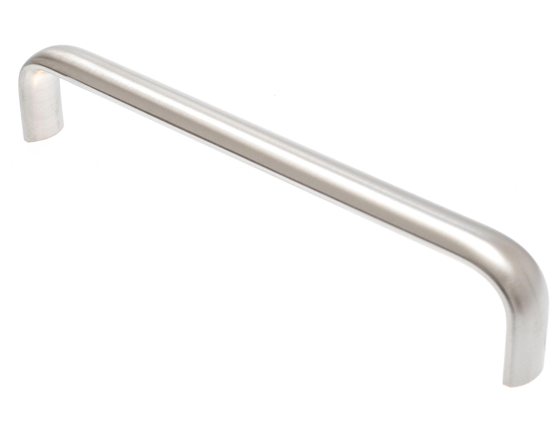 MÖBELGRIFF BA 192mm, Küchengriff Edelstahl massiv, Griff abgerundet - Silberfarben, Metall (1.6/3.5/20cm)