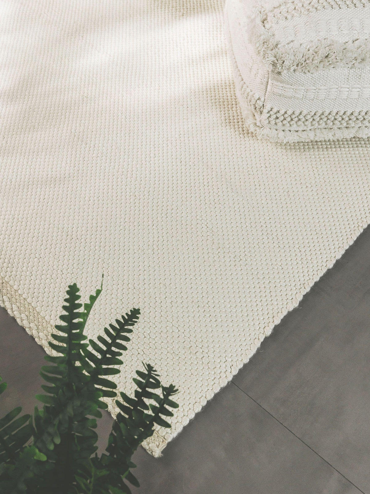TEPPICH aus recyceltem Material Kiah Cream 120x170 cm - Creme, Textil (120/170cm) - benuta Pure