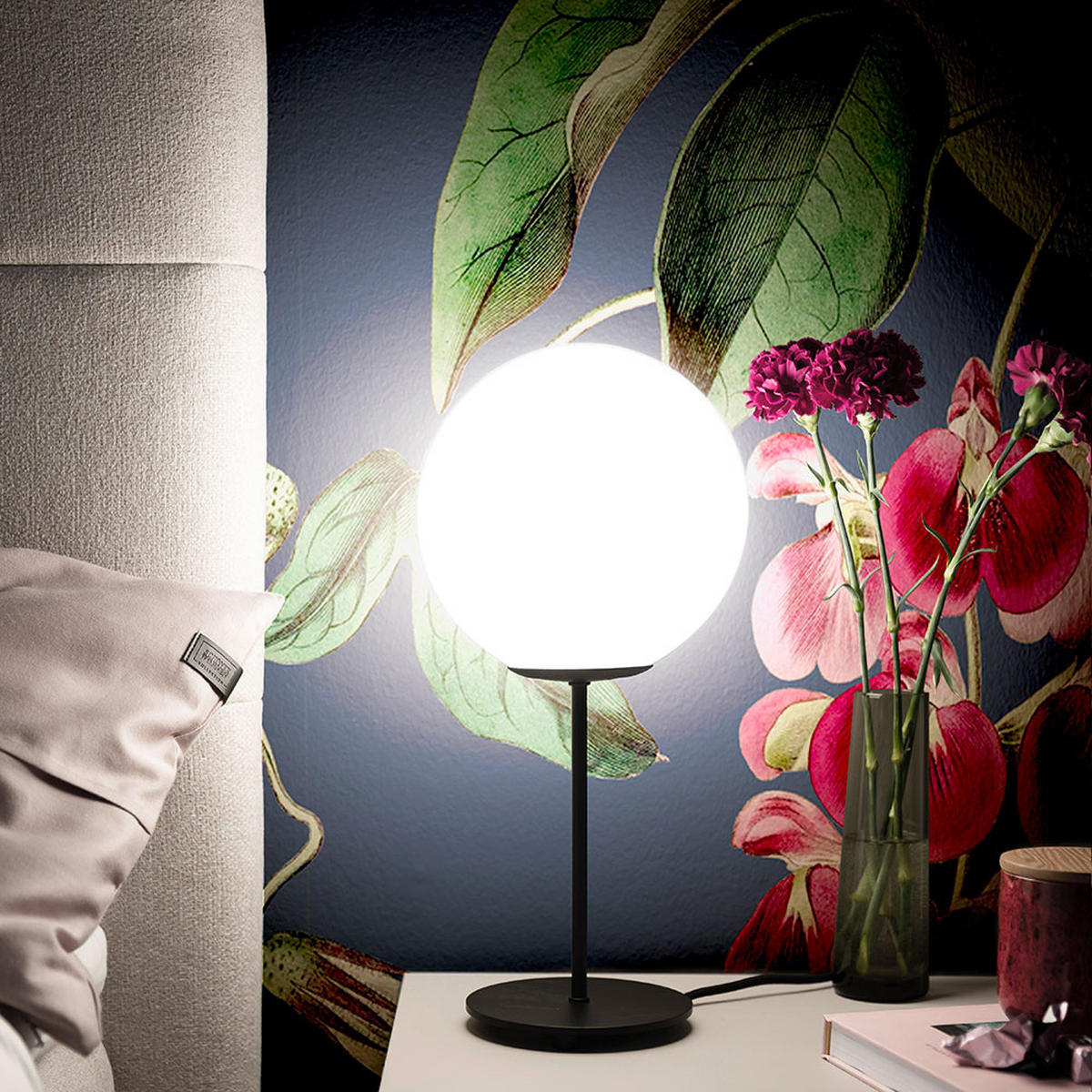 LED TISCHLEUCHTE Metall Schwarz - Schwarz, Glas (25/25/41.5cm)