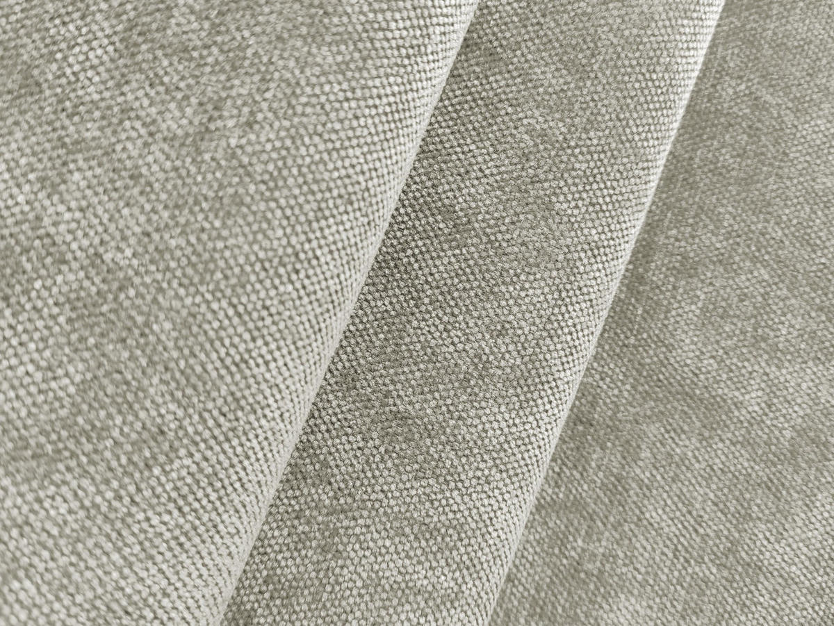 2-SITZER SOFA Chenille Stoff Creme - Perlmutt/Schwarz, Holzwerkstoff/Kunststoff (210/72/115cm) - Makamii