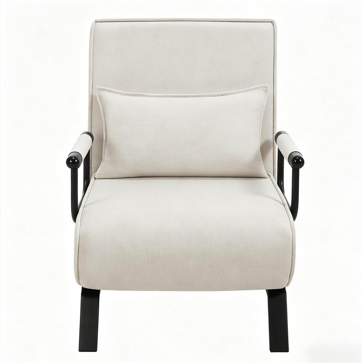 SCHLAFSESSEL 65/78/75 cm Beige aus Leinen mit verstellbarer Rückenlehne - Beige, Kunststoff (75/78/65cm) - OKWISH