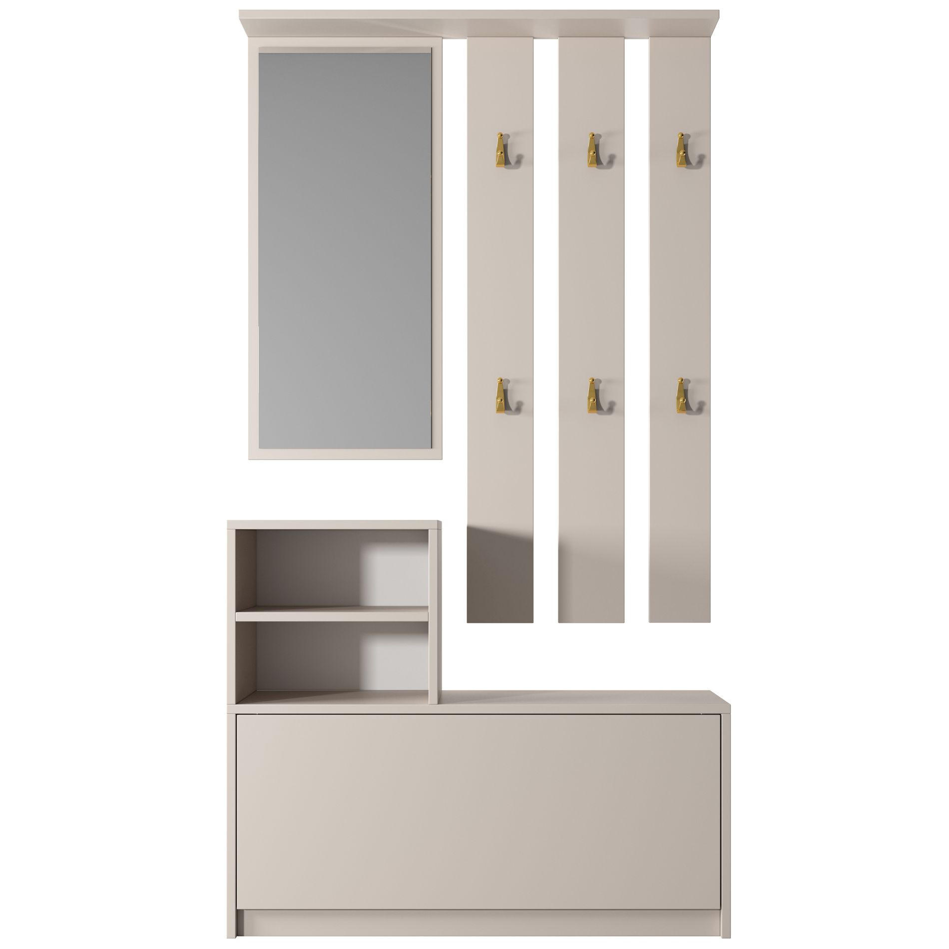 FLURMÖBEL-SET Yesfir Greige - Taupe, Holzwerkstoff (85/160/24cm) - Selsey
