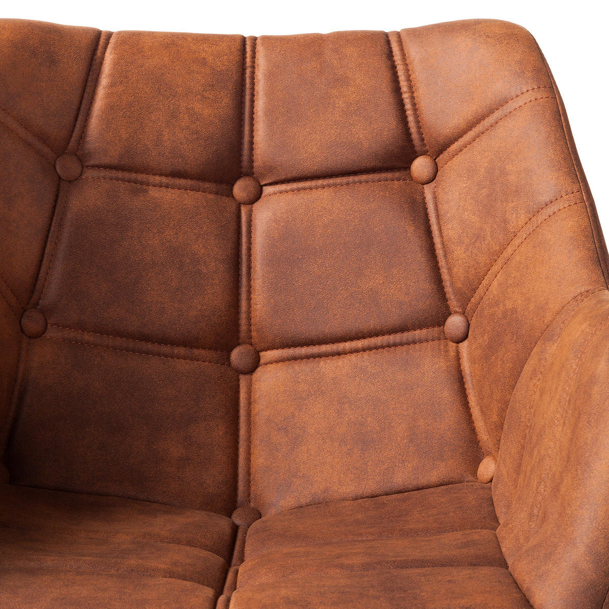 ARMLEHNENSTUHL - Metall - Cognac, Textil (60/81/64cm) - home24