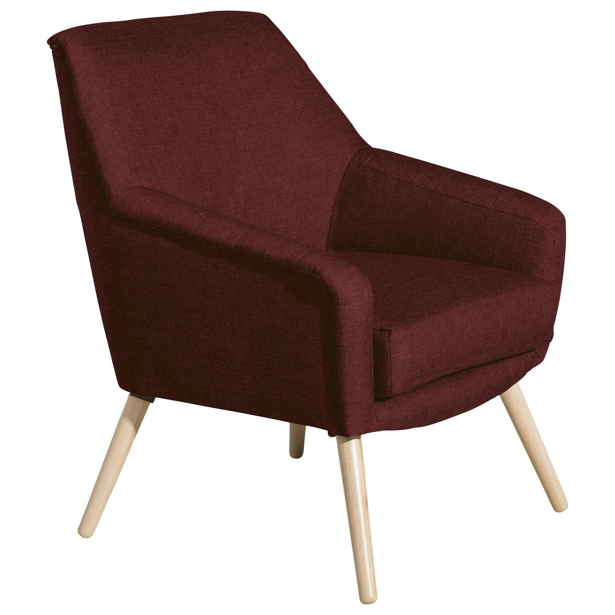SESSEL Kachka Bezug Flachgewebe Buche natur / rot - Rot, Kunststoff (67/81/71cm) - 58aufmkessel