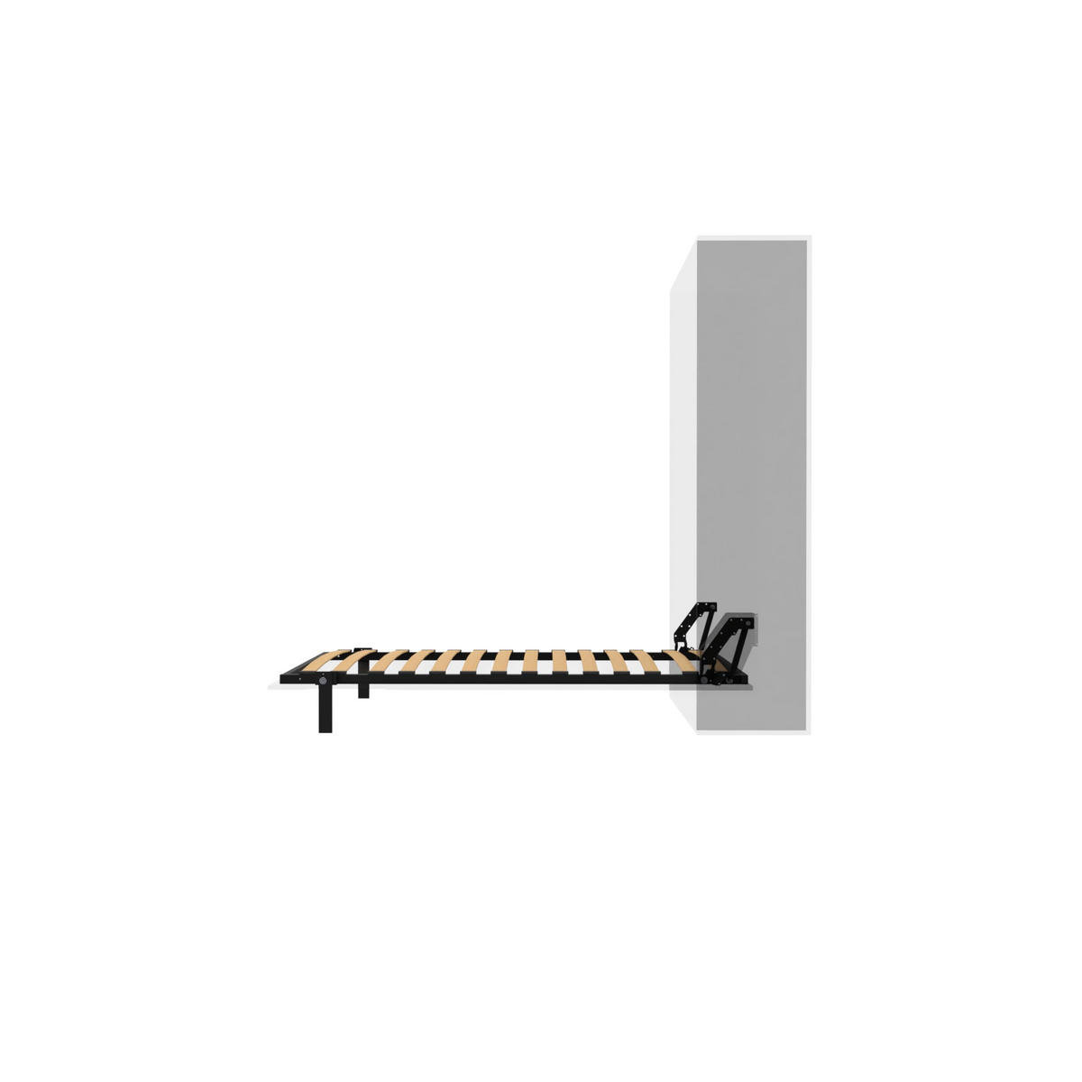 SCHRANKBETT Morphy Einbaubares 90x200 Vertikal - Weiß, Holz (90/200cm) - WallBedKing