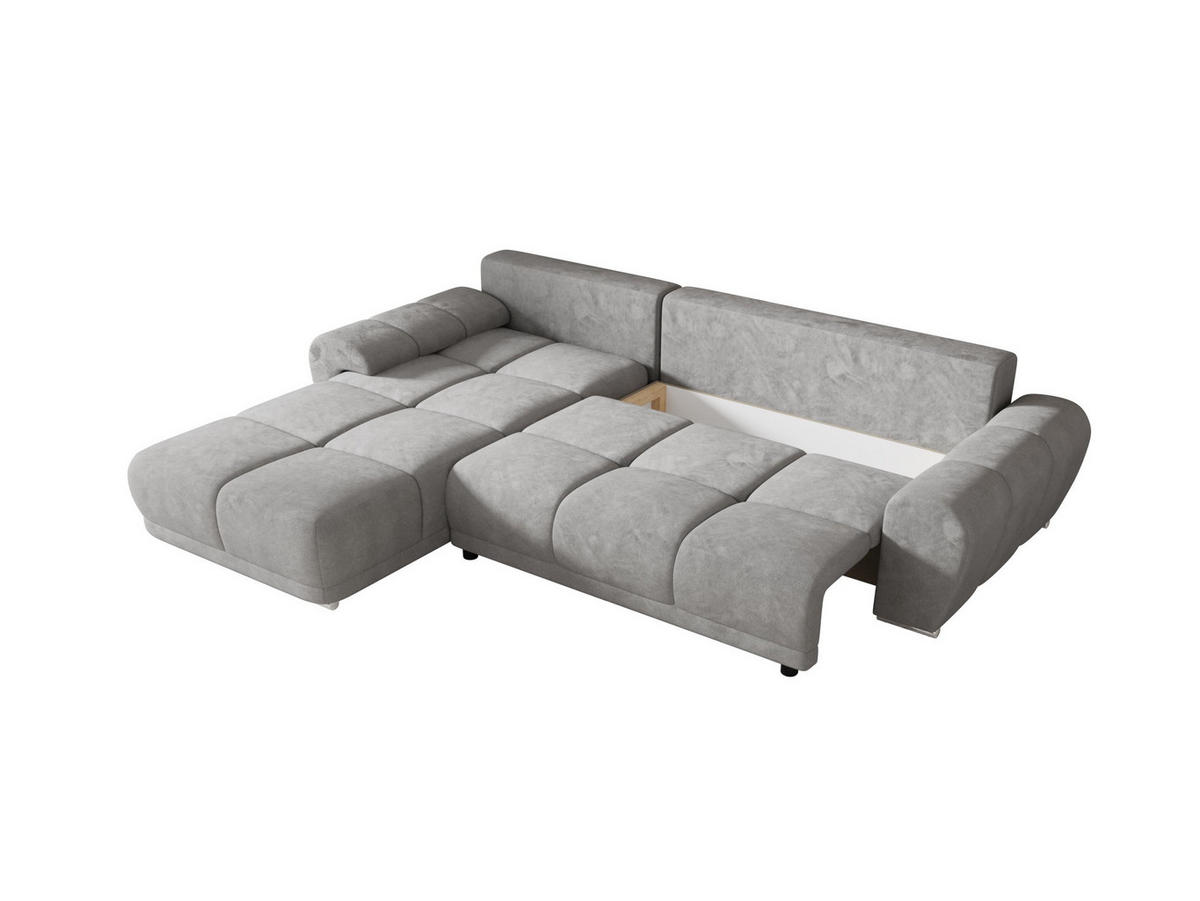 ECKSOFA BEGA L Links TENDER WAY 80 mit Schlaffunktion - Hellgrau, Textil (289/185cm) - Bedante