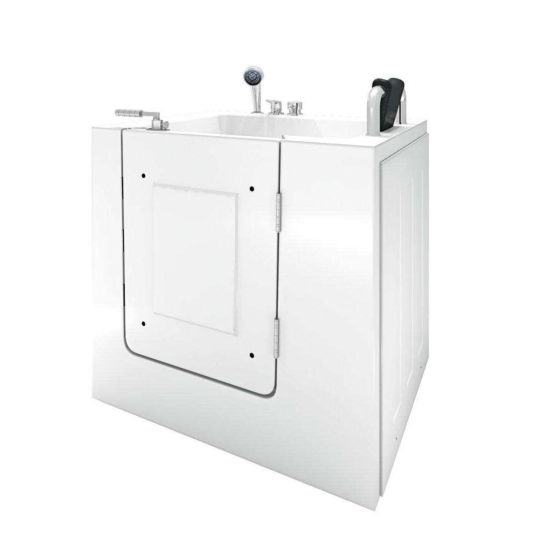 SENIOREN Badewanne mit Tür S02-A-R - Weiß, Glas/Kunststoff (100/113/78cm) - AcquaVapore by Sandra Jentho