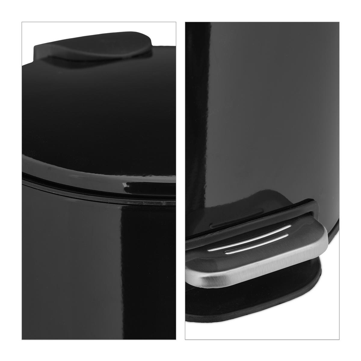 Schwarz, Kunststoff/Metall (20.5/26/24cm) - Relaxdays