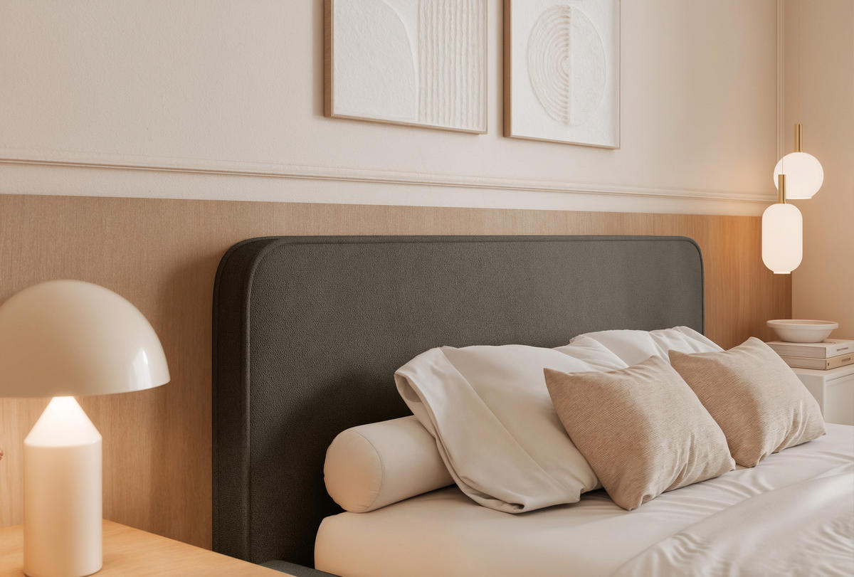 POLSTERBETT Monteli 180x200 cm, Dunkelbraun - Dunkelbraun, Textil (180/200cm) - Fedve