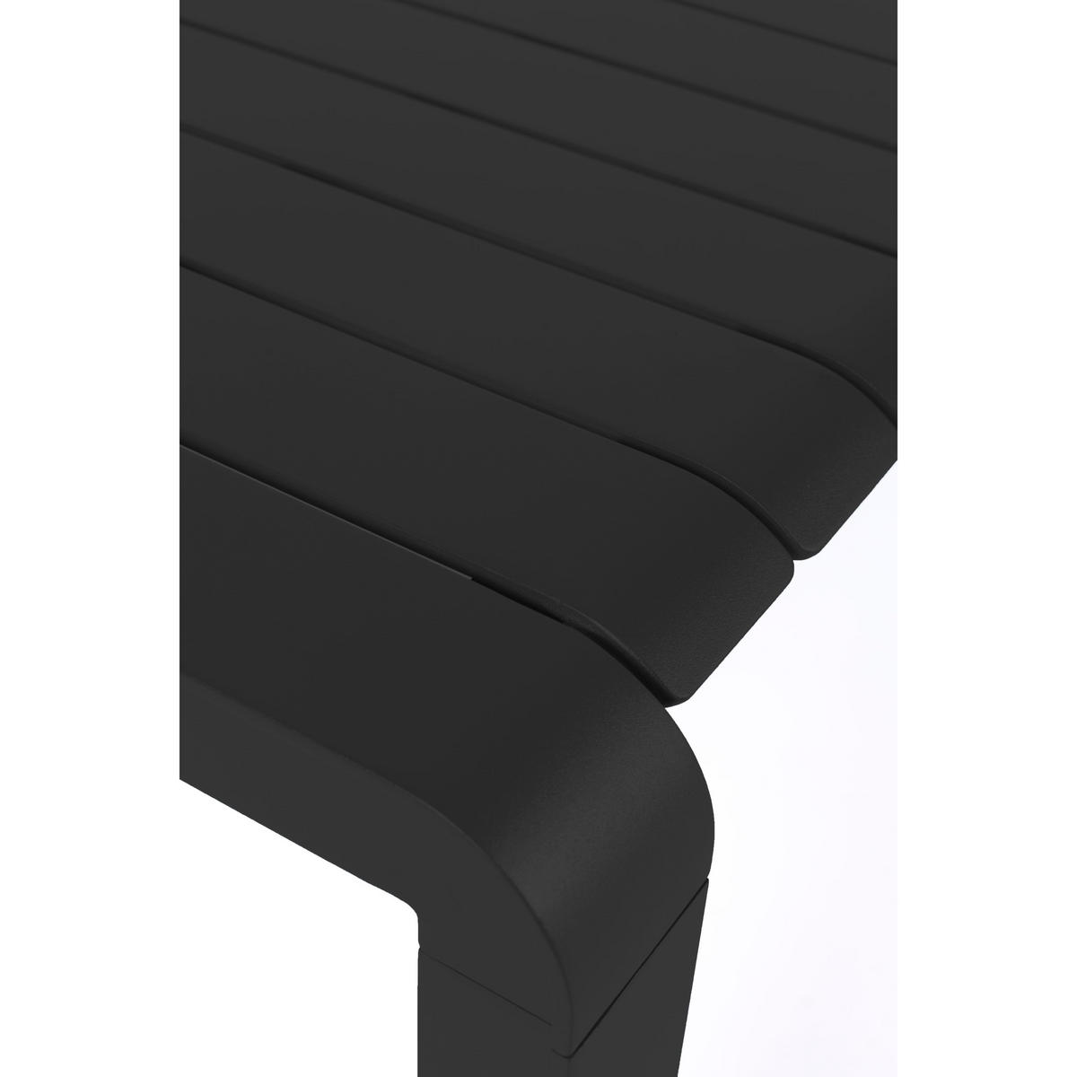 GARTENSET Vondel 4 Personen Esstisch/ 2 Stühle/ Esstischbank Schwarz - Schwarz, Metall - Zuiver