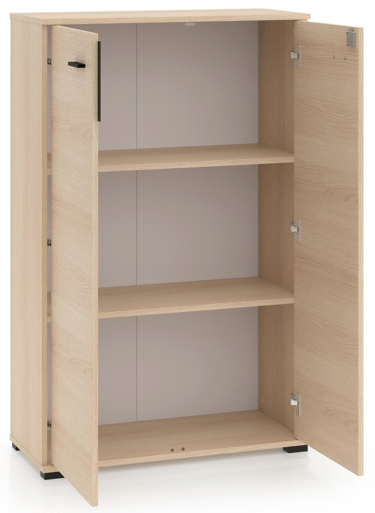 HIGHBOARD Odelis 2-türig 79 cm - Beige/Schwarz, Holzwerkstoff/Kunststoff (79/124/33.7cm) - Selsey