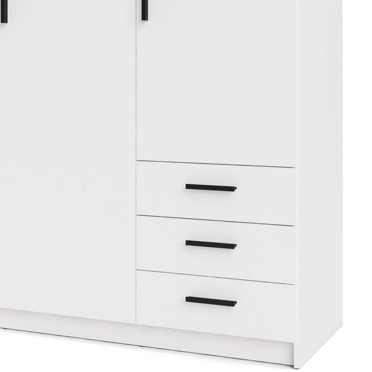 KLEIDERSCHRANK weiß - Weiß, Holzwerkstoff (147/201/50cm) - ebuy24