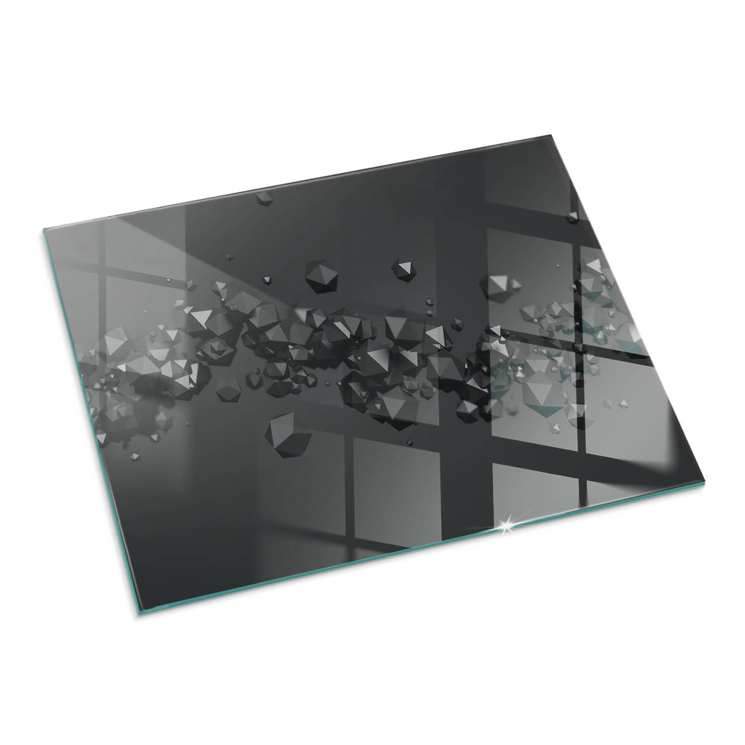 ArtPrintCave Glasplatte Schwarz 80x60x0.4 cm
