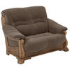 SOFA 2-Sitzer Katlin Bezug Flockstoff Eiche rustikal P43 / braun - Braun, Kunststoff (148/95/95cm) - 58aufmkessel