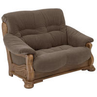 SOFA 2-Sitzer Katlin Bezug Flockstoff Eiche rustikal P43 / braun - Braun, Kunststoff (148/95/95cm) - 58aufmkessel