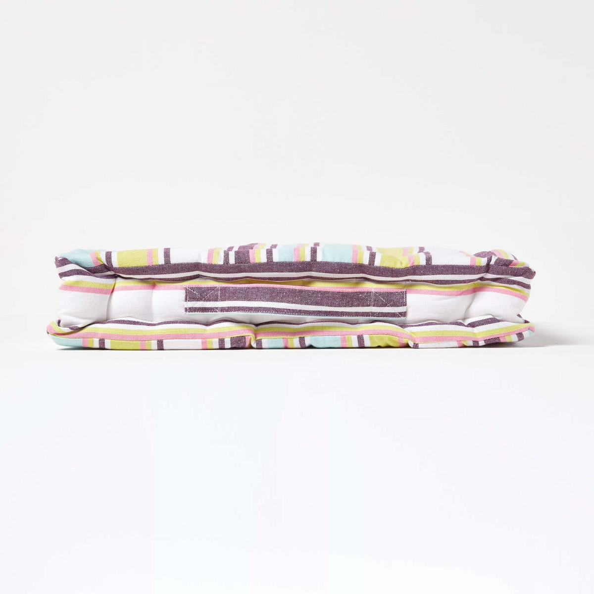 SITZKISSEN Osaka bunt gestreift 40/40/8 cm - Grün, Textil (40/40/8cm) - Homescapes