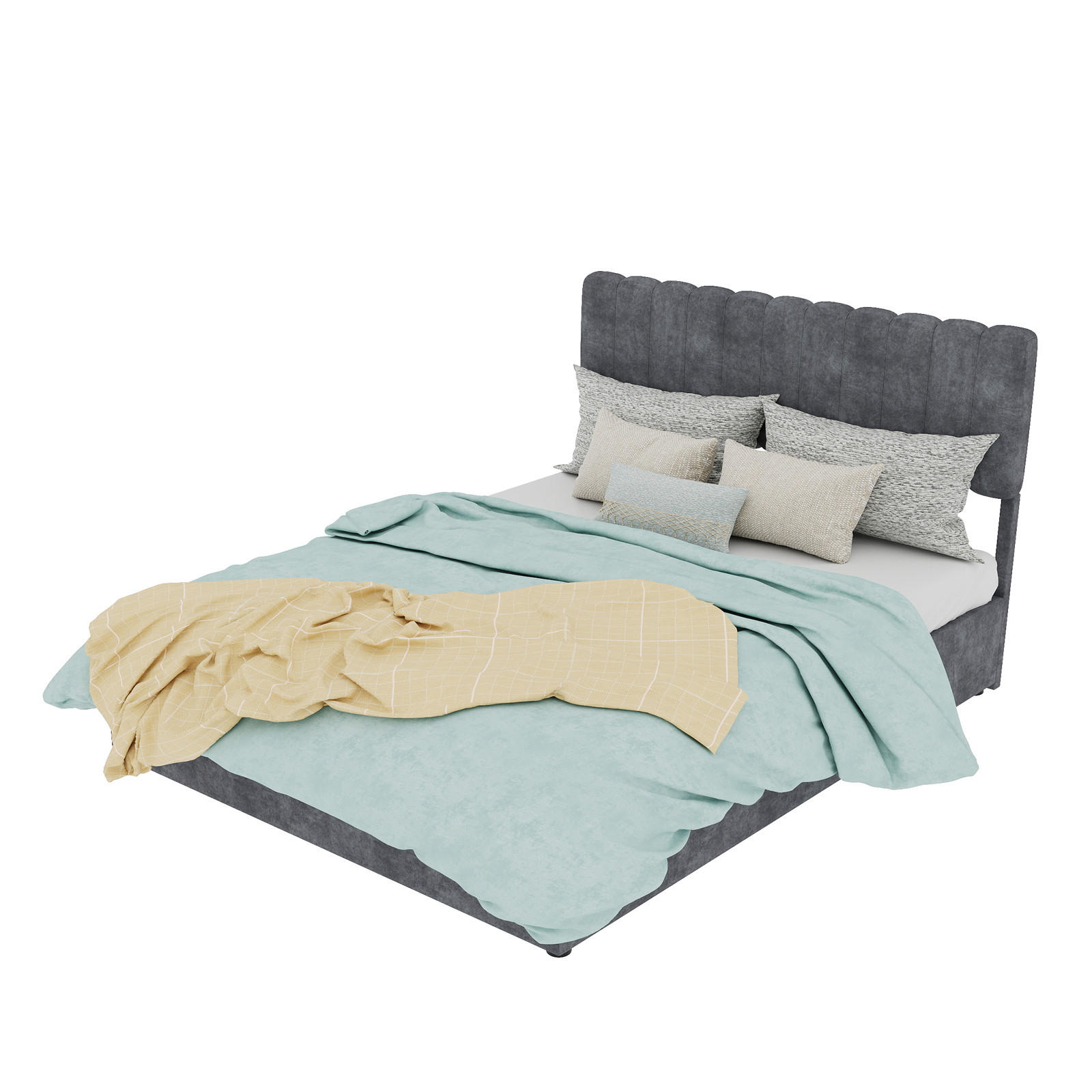 POLSTERBETT 140/200 cm DE-32948 mit Stauraum Grau - Grau, Metall (140/200cm) - ComfortXL
