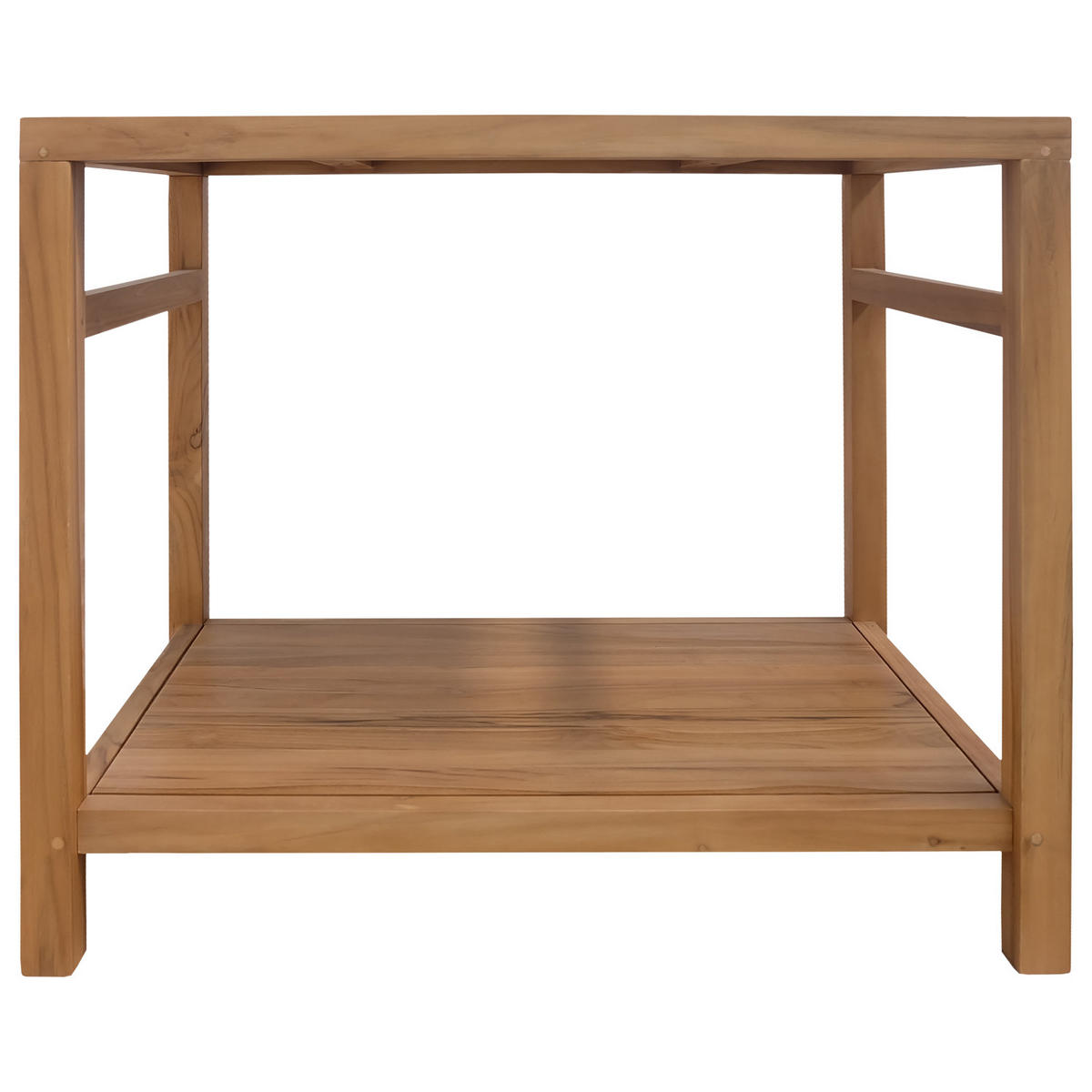 WASCHBECKENUNTERSCHRANK Dewi Teakholz 80cm - Braun, Holz (50/75/80cm) - Happy Garden