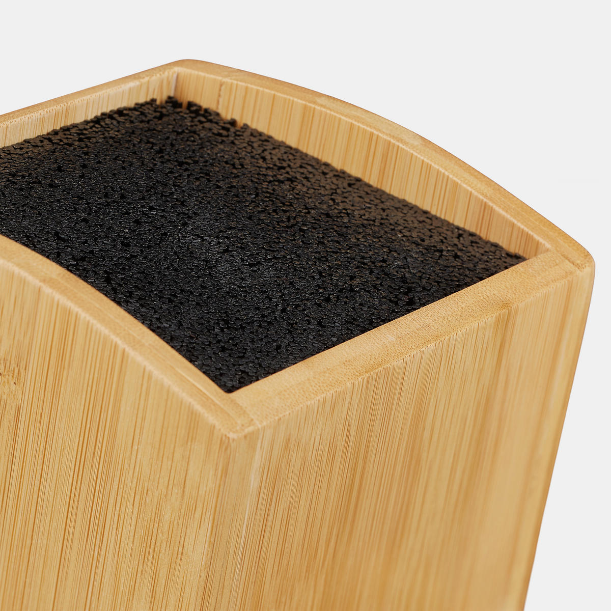 MESSERBLOCK - Hellbraun, Holz/Kunststoff (11.5/25.5/18cm) - Relaxdays
