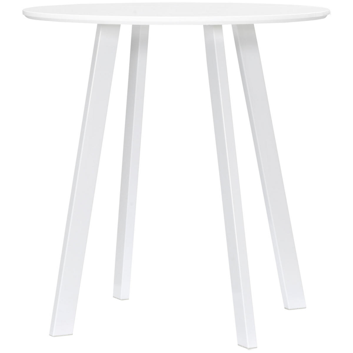 ESSTISCH DE-08460 Hochglanz für 2 Personen Weiß - Weiß, Holzwerkstoff (72/72/75cm) - ComfortXL