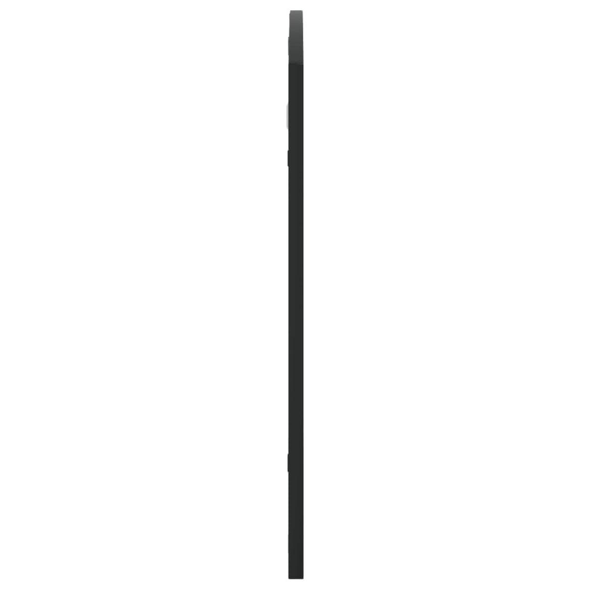WANDSPIEGEL Schwarz 100/60 Cm Gewölbt Eisen - Schwarz, Metall (60/1.5/100cm) - vidaXL