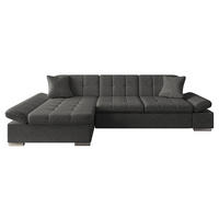 ECKSOFA Malwi, Seite: Links - Silberfarben/Grau, Holz/Textil (278/161cm) - MIRJAN24
