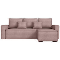 ECKSOFA Dexter mit Schlaffunktion Puderrosa Cord - Rosa, Textil (238/141cm) - Bromarkt