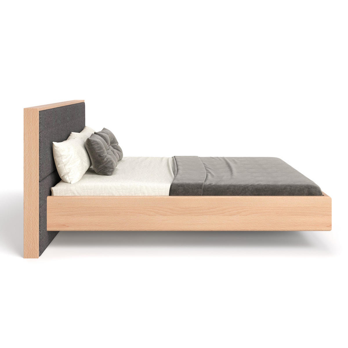 MASSIVHOLZBETT schwebend Dome aus Buche 180x220 cm, Storm 97 - Buchefarben/Naturfarben, Holz (180/220cm) - Danzz