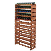 WEINREGAL VINOTECA FLEX PRO HxBxT 163x84x28cm 96 Flaschen auf 12 Ebenen Braun geölt - Braun, Holz (84/163/28cm) - PROREGAL