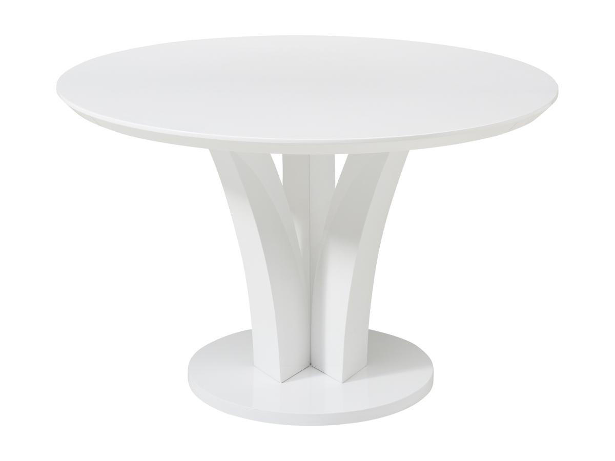 ESSTISCH rund - 4 Personen - MDF - Weiß lackiert - VIALETA - Weiß, Holz (120/120/75cm) - Vente-Unique