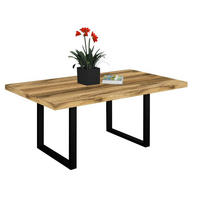 ESSTISCH Elgin 3 210x80x100 Metall+Holzwerkstoff Schwarz/Plankeneiche - Alteiche/Schwarz, Holzwerkstoff (210/100/80cm) - 58aufmkessel