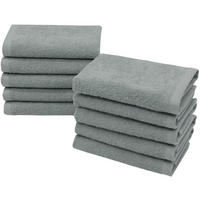 SEIFTÜCHER, 10er-Set, 30x30 cm, 100% Baumwolle, Grau - Hellgrau, Textil (30/30cm) - Zollner