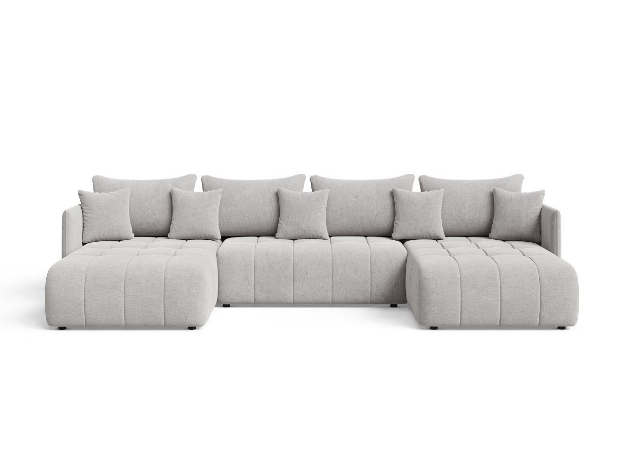 ECKSOFA Ardi U Grau - Grau, Holz/Textil (353/180cm) - Graingold