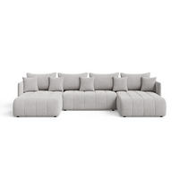 ECKSOFA Ardi U Grau - Grau, Holz/Textil (353/180cm) - Graingold