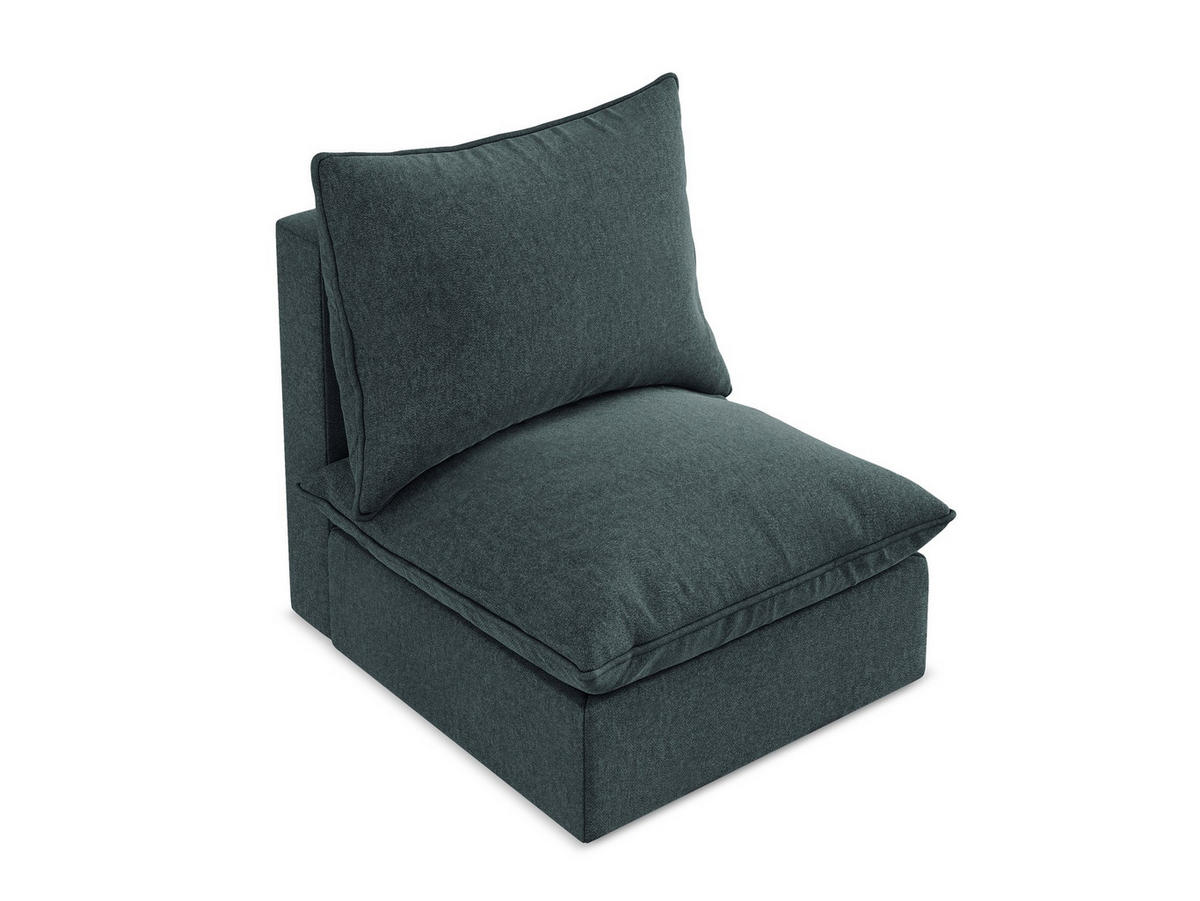 SOFAELEMENT Strukturstoff Grau - Dunkelgrau/Schwarz, Holzwerkstoff/Kunststoff (75/77/90cm) - Makamii