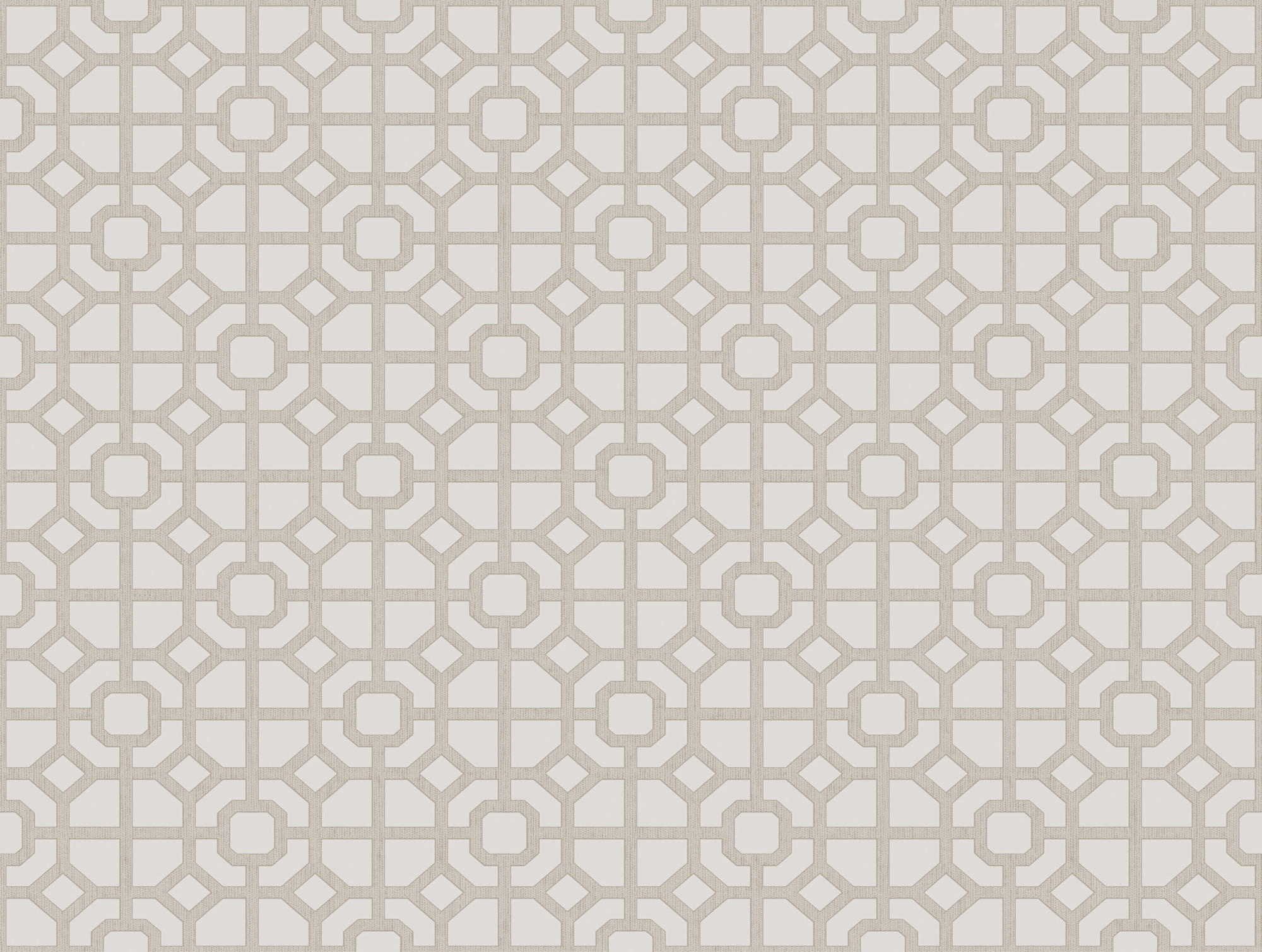TAPETE geometrisches Motiv 53 cm x 10 m - Beige, Papier (53/1000cm) - Sanders & Sanders