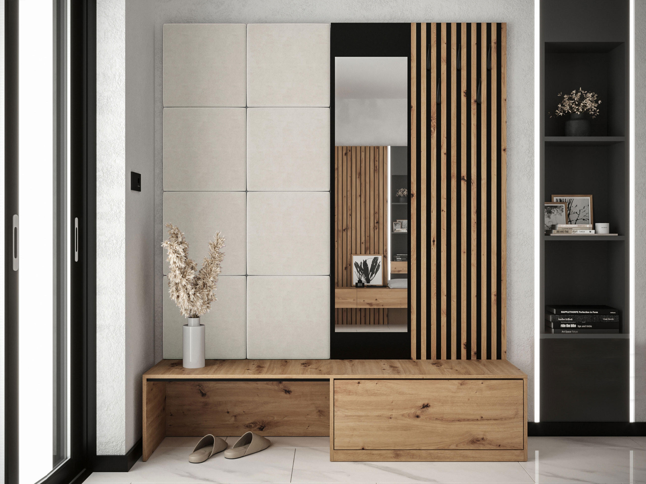 GARDEROBE Premium - Beige/Braun, Holzwerkstoff (172/205/42cm) - MIRJAN24