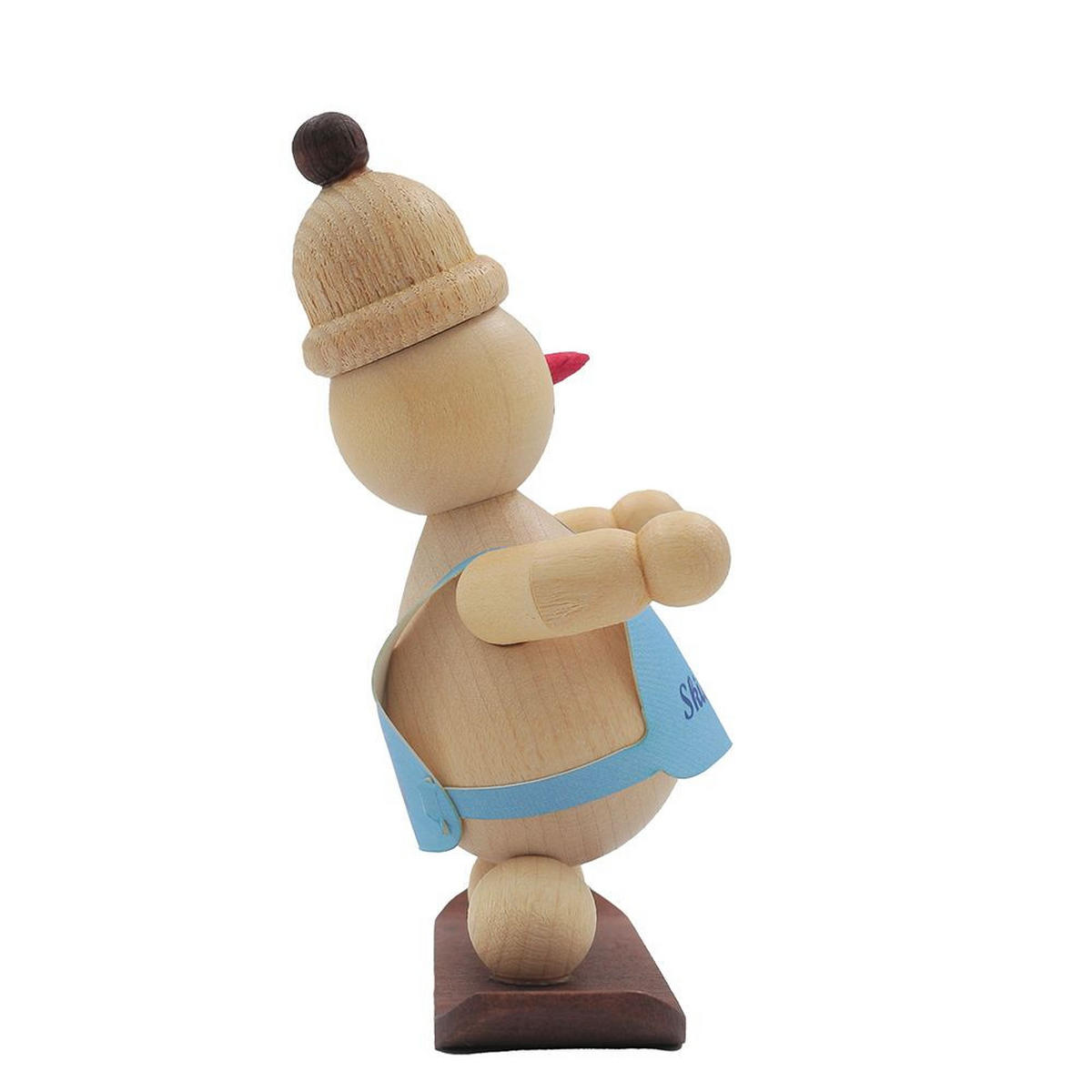 HOLZFIGUR Schneemann Junior Skianfänger mit Snowboard stehend 9 cm - Multicolor, Holz (8/1/0.1cm)