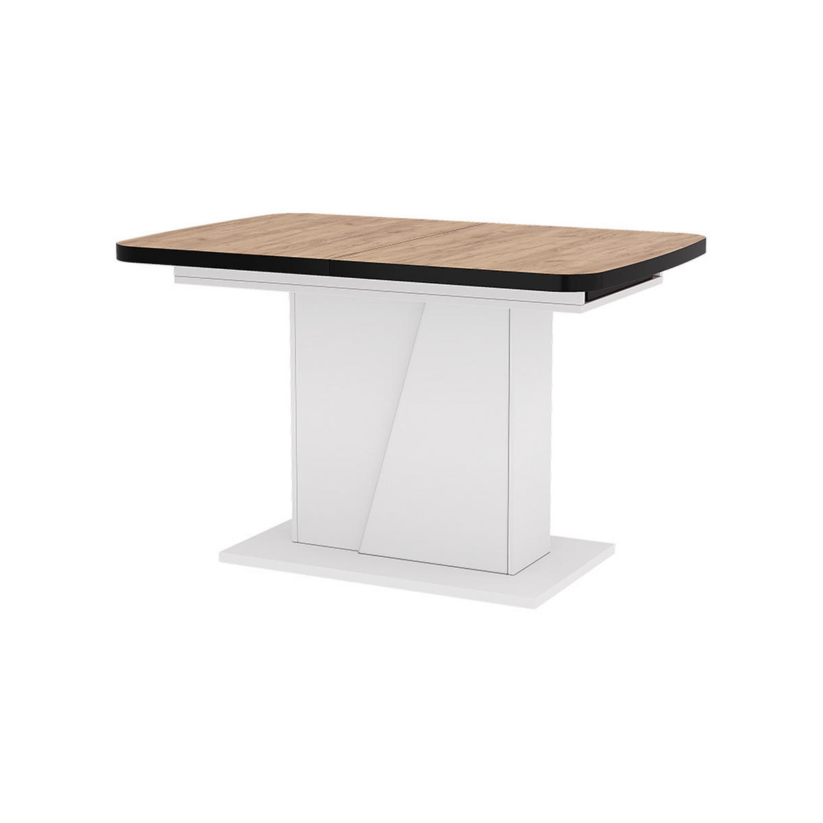 ESSTISCH Fenaro Goldkraft Eiche/Weiß 120 x 80 cm ausziehbar - Honigeiche/Weiß, Holzwerkstoff (80/120/77.3cm) - Vicco