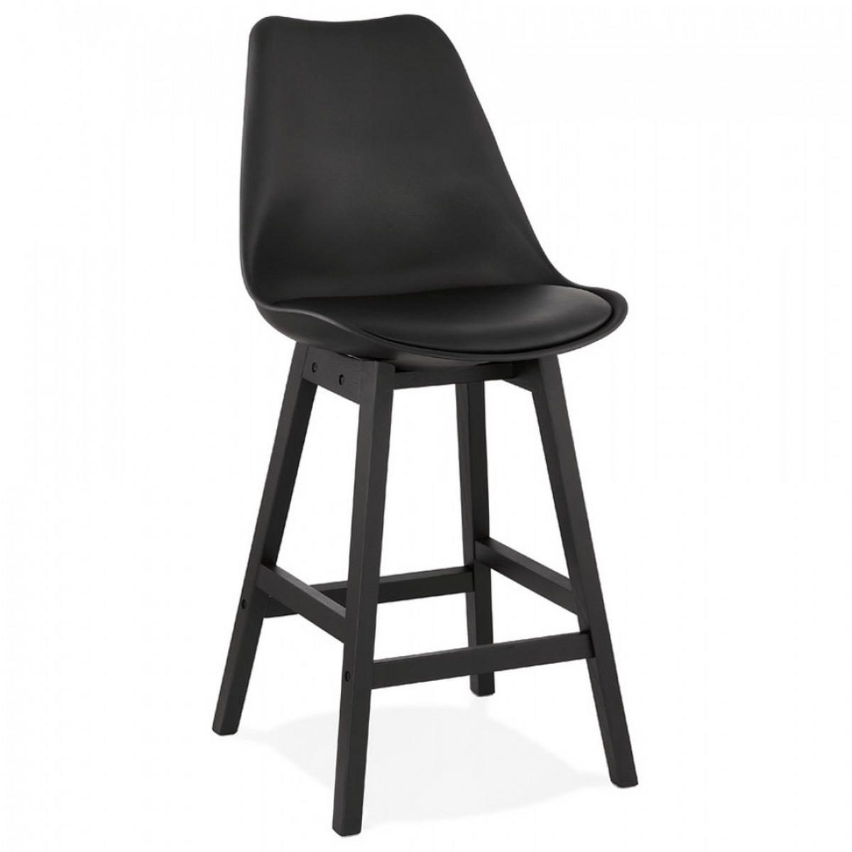 BARHOCKER Schwarz 48x102x56cm - Schwarz, Holz/Kunststoff (48/102/56cm) - AlterEgo