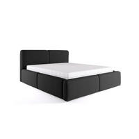 POLSTERBETT Rosmus Bettkasten 140x200 schwarz - Schwarz, Holz/Textil (140/200cm) - Fedve